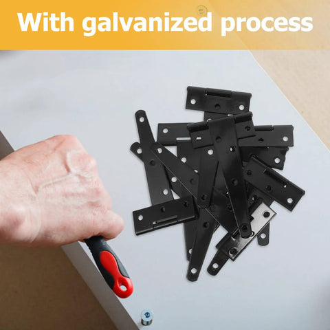 Heavy Duty T Shaped Door Hinges Set Of 10 Carbon Steel Cabinet Hinges For Home Use With Stable Support Easy Install on a surface