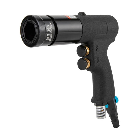 Air Powered Rivet Nut Gun Kit With Quick Change Nose Pieces Pneumatic Rivet Nut Pull Setter includes ergonomic handle view
