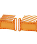 Adjustable Featherboard For Woodworking Safety On Table Saws Router Tables And Band Saws two bright orange plastic push guides