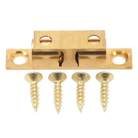 Brass Cabinet Door Catch Set With Dual Ball Snap Lock And Adjustable Tension Includes Gold Screws For Closets Drawers And Cabinets 70mm