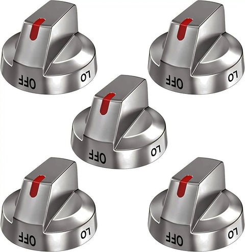 Replacement Stove Knob Kit For Gas Range And Oven Durable Easy Install 5 Pack Compatible With Samsung DG64 00473A 00473B And Related Models Includes NX58H5600SS AA00 AP5917439 PS9606608 3447565