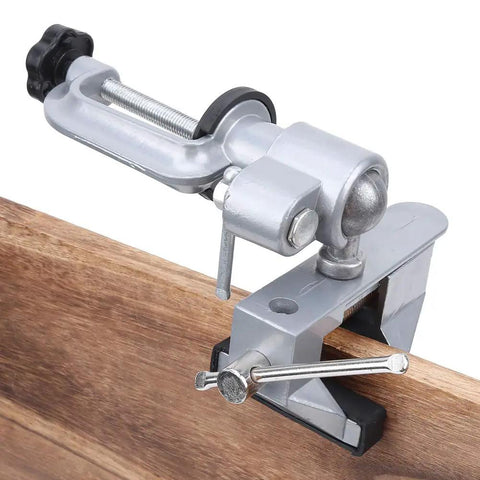 Beefy Aluminum Electric Drill Stand For Drill Press Use, Vertical Mount holds tool securely in home workshop task setup.