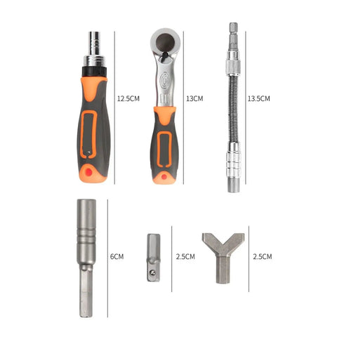 Heavy Duty Ratchet Screwdriver Kit With Magnetic Torx Bits For Quick Home Repair Jobs And TINY Hardware Tasks Perfect DIY Tool For Fastener Work, 13cm