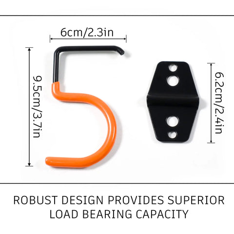 Heavy Duty Garage Storage Hooks Set Of 18 With Extra Weld Point For Strong Tool Organization In Shed Or Workshop, orange S hook