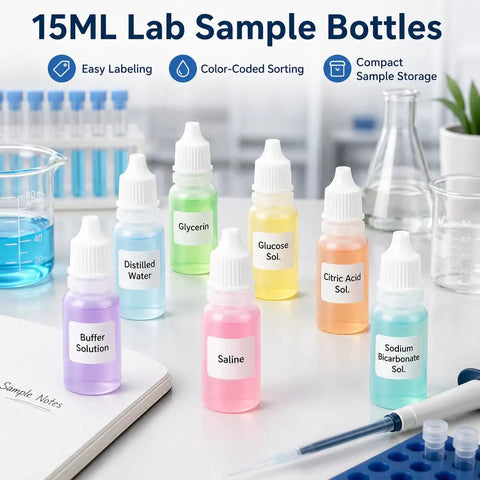 No Sweat Refills With This Five Piece Pack Featuring Four White 15ml Plastic Dropper Bottles Plus One Quick Pour Funnel Designed For Smooth Eye Drops And Portable Travel Ready Storage