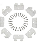 Heavy Duty Plastic Drawer Slides Center Mount Drawer Guides That Keep Your Furniture Locked Down And Prevent Tilting, with screws.
