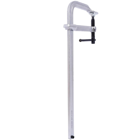 Heavy Duty Drop Forged Steel F Clamps 16 Inch Jaw With 4-75 Inch Throat And 1400 Lb Force side view of clamp showing construction and handle