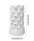 Dope Vertical Garden Tower With Fourteen Growing Levels Seventy Slots A Twenty Liter Water Tank And Pump shown with dimensions