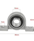 Heavy Duty Self Aligning Zinc Alloy Steel Ball Mounted Pillow Block Insert Bearing Cast Iron Housing High Wear Resistant Chrome Steel Smooth Low Noise For Industrial Machinery Sick Durability Long Life Tight Fit High Load Capacity Built To Last, 15mm bore