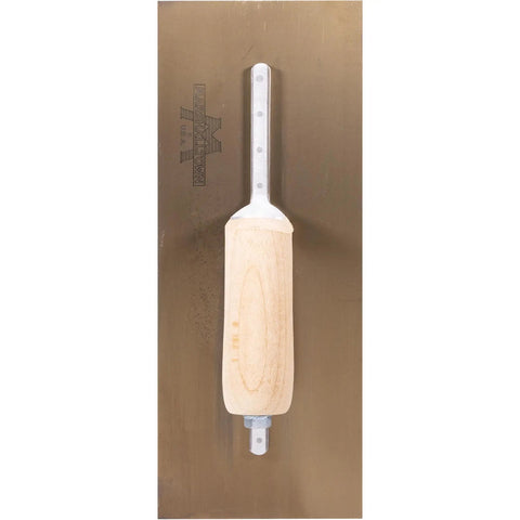 Golden Curry Style Trowel 13 By 5 Inches For Plastering And EIFS Ideal For Finishing And Patchwork Made In USA 102CST with wooden handle