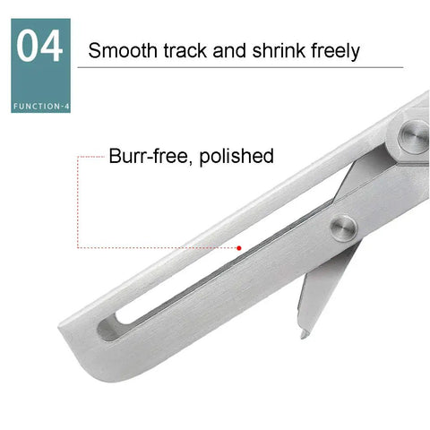 Close-up of stainless steel angle bracket showcasing smooth, burr-free finish for Industrial Grade Folding Angle Brackets.