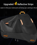 Heavy Duty Motorcycle Cover For Segway Dirt Ebike X260 All Weather Outer Shield 420D Oxford Thickened UV Sun Rain Snow Proof Storage Bag Garage Safe, 4 reflective strips