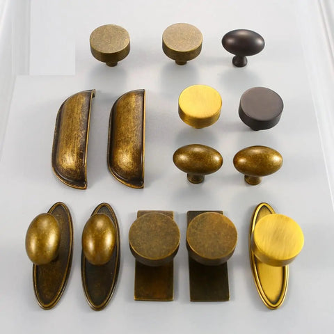 Old School Vintage Shell Brass Cabinet Handles 2 Pack Antique Oval Drawer Pulls Solid Brass 76mm Base Length Furniture Hardware