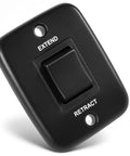 Black 40 Amp RV Awning Interior Switch Kit With Plate Replacement For Solera Power Awnings, No Fuss Push Button Control To Extend Or Retract.