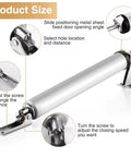 Wind-Resistant Heavy-Duty Door Closer 35Kg With Adjustable Speed, polished metal finish, component details, black