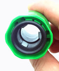 100 Pack 3/4 Inch Garden Drip Irrigation Quick Connect Fittings And Adapters, Male Quick Connects, 16mm Seal Hose Fittings held in hand