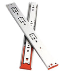 Beefed-Up Heavy Duty Stainless Steel Drawer Slides Set Of 2 Three-Section Press Rebound Buffer Rails 12 Inch (30 Cm) Long