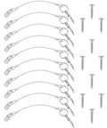 10 Pack One Quarter Inch Quick Release Pins With Lanyard To Prevent Loss For Bimini Tops And Boat Poles 316 Stainless Steel Marine Hardware For Yachts And Sailboats, 316 stainless steel quick release pins with lanyards and screws