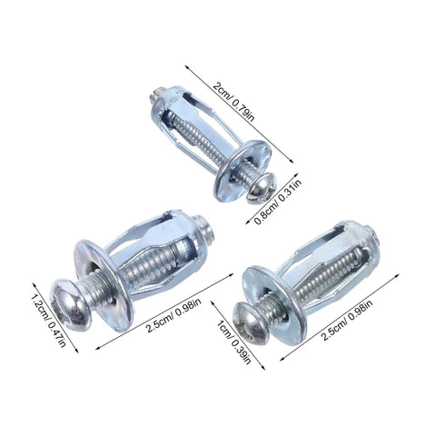 35 Piece Expansion Bolt Kit With Petal Shape Nuts M4 M5 M6 And Hollow Wall Anchors For Quick Easy Install And Strong Fastening In Plasterboard And Iron Skin For Home DIY Projects, metal M4 bolt