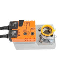 SM230A-S Heavy Duty HVAC Damper Actuator And Ball Valve Motor with orange cover for commercial buildings and industrial ductwork.