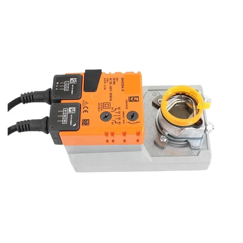 SM230A-S Heavy Duty HVAC Damper Actuator And Ball Valve Motor with orange cover for commercial buildings and industrial ductwork.