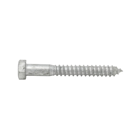 Hot Dipped Galvanized Lag Screw Kit Five Eighth Inch By Six Inch Exterior Use Includes Twenty Five Lag Screws And Twenty Five USS Flat Washers Partial Thread Heavy Duty Commercial Grade A307 ASTM Compliant Ideal For Decks Fences Siding By Fastener Depot
