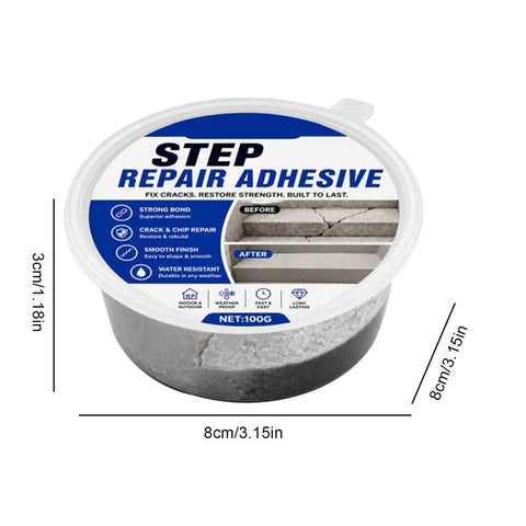 Heavy Duty Concrete Crack Filler For Outdoor Patios And Floors Joint Repair Glue in a 100g container for fixing cracks.
