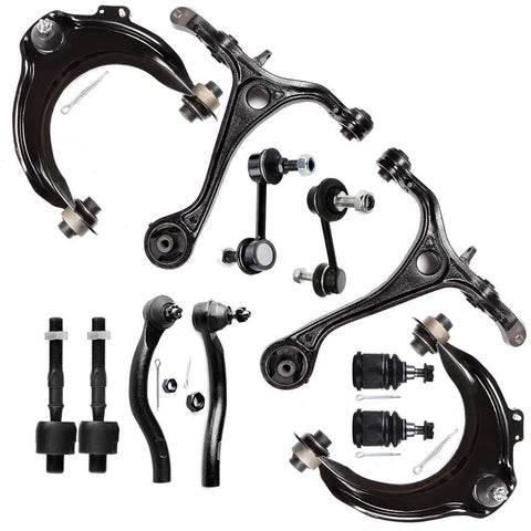 ASTOU 12-piece front suspension kit for Acura TSX/Honda Accord with control arms, ball joints, tie rod ends, sway bar links