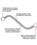 SAE S-Style Wrench Set 5-Piece with chamfered box end and radius corner design for tight spots and easy size identification