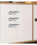 Spring Loaded Latch Pins For Cabinets Doors And Windows 10 Or 20 Pack Quick Install Fasteners on wooden cabinet