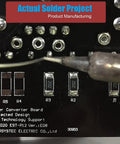 Hand soldering with Lead Free Solder Wire With Rosin Core Flux 2.5 Percent Flow 0.032 Inch 0.8mm Diameter on a circuit board