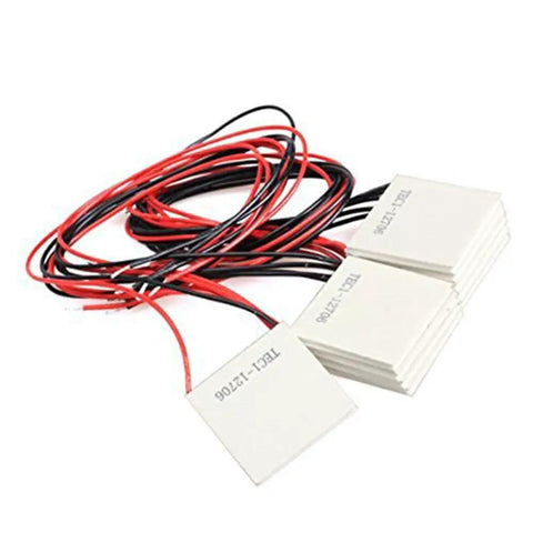 Dope 12V 60W Peltier Cooler Module For DIY PCs And Gaming Consoles, 40mm Square Heatsink Thermoelectric Cooler, Pack Of 10 with wires
