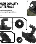 2 Pack Hood Latch Toggles And Grommets Kit For Polaris RZR 900 1000 featuring black toggles and grommets with vehicle diagram