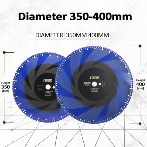 16 Inch Diamond Blade For Metal Cutting Heavy Duty All Purpose Cut Off Wheel 400mm Diameter Fits Handheld Power Cutters