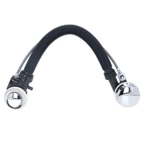 Jenivaint Bathtub Overflow Drain Pipe Concealed Design with flexible black hose and chrome trim, ergonomic for easy installation.