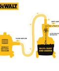 Diagram of Dust Separator For Wet And Dry Shop Vacuums With Cyclone Design Delivers Up To Ninety Nine Point Five Percent Debris Capture.