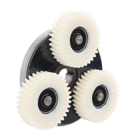 Planetary Gear Motor Gear Clutch Kit For Electric Motors, Nylon 36T Gears And 88mm Clutch showing three nylon gears