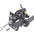 Heavy Duty Power Brake Booster Replacement Fits Chevrolet Suburban Tahoe And Cadillac Escalade Models From 2003 To 2006, detailed view of black booster with mounting hardware.