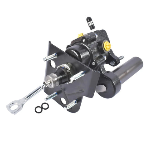 Heavy Duty Power Brake Booster Replacement Fits Chevrolet Suburban Tahoe And Cadillac Escalade Models From 2003 To 2006, detailed view of black booster with mounting hardware.