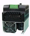 Industrial Grade 220V To 380V Three Phase VFD Inverter Converter For 11kW 15HP Motors Single Phase Input To Three Phase Output With Adjustable Speed Smooth Start Built In Protection White Finish, black finned housing with cooling fan