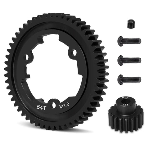 54T Hardened Steel Spur Gear With 18T Pinion Gear For Traxxas X Maxx XO1 Maxx E Revo Two Point Zero VXL RC Car