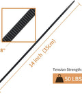 14 Inch UV Resistant Zip Ties 500 Pack Self Locking Cable Ties For Indoor Outdoor Use 50 Lb Tensile Strength diagram