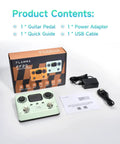 Dual Footswitch Stereo Looper Pedal For Guitar And Bass With Screen Auto Record 300 Minutes Recording 100 Loop Slots