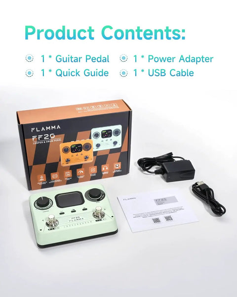 Dual Footswitch Stereo Looper Pedal For Guitar And Bass With Screen Auto Record 300 Minutes Recording 100 Loop Slots