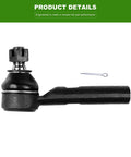 Beefed Up Front Suspension Kit With Inner And Outer Tie Rod Ends For Toyota 4Runner FJ Cruiser And Lexus GX470 2003-2009 Heavy Duty Steering Upgrade To Eliminate Play And Noise, black outer tie rod end with cotter pin