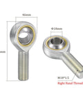 2 Pack Rod End Joints With 18mm Bore And M18x1.5 Right Hand Thread, Includes Jam Nuts, 45# carbon steel rod ends