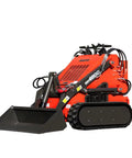 Mini Skid Steer Loader With 23HP V-Twin Gas Engine Tracked Stand-On Operation Triple-Pump Triple-Valve System Heavy-Duty Bucket Included