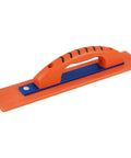 Orange Thunder Workhorse Hand Float With KO 20 Technology And ProForm Handle 16 Inch By 3 Inch Curved Surface for drywall and concrete.
