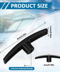 Two Piece Black Aluminum RV Sewer Valve T Handle Replacement for Valterra Waste Valves dimensions