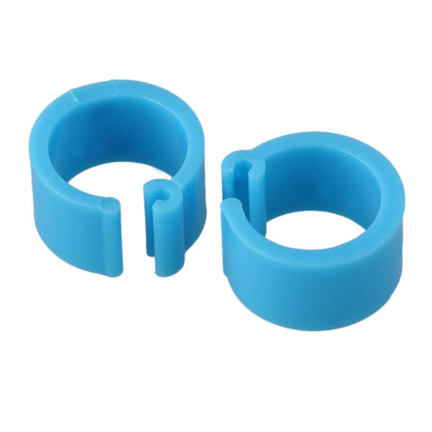 100 Pcs Pigeon Leg Bands 8mm Blue Identification Clip Rings Plastic Bird Markers For Easy Identification And Quick Visual Spotting Of Your Flock Durable Clip On Tags